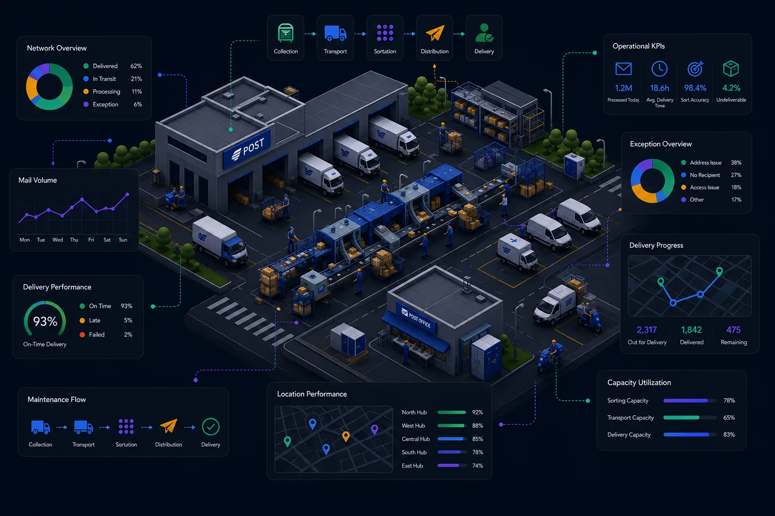 Logistics fleet and delivery routing